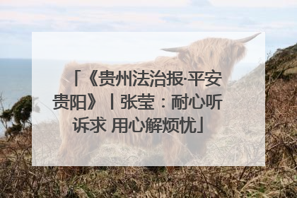 《贵州法治报·平安贵阳》丨张莹：耐心听诉求 用心解烦忧