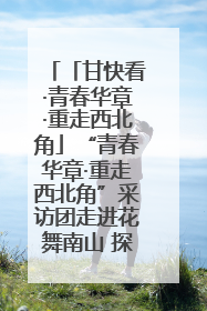 「甘快看·青春华章·重走西北角」“青春华章·重走西北角”采访团走进花舞南山 探寻天水乡村振兴之路