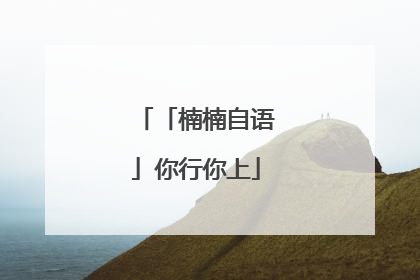「楠楠自语」你行你上