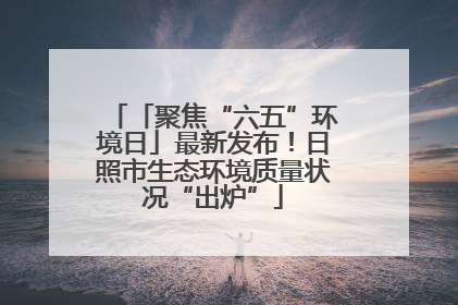 「聚焦“六五”环境日」最新发布！日照市生态环境质量状况“出炉”