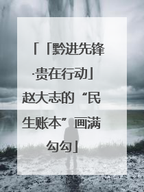 「黔进先锋·贵在行动」赵大志的“民生账本”画满勾勾