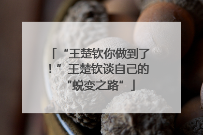 “王楚钦你做到了！”王楚钦谈自己的“蜕变之路”