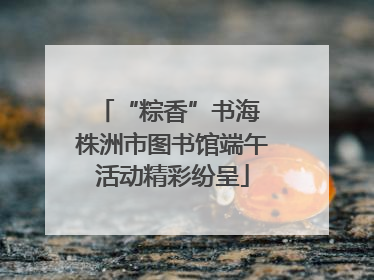 “粽香”书海 株洲市图书馆端午活动精彩纷呈