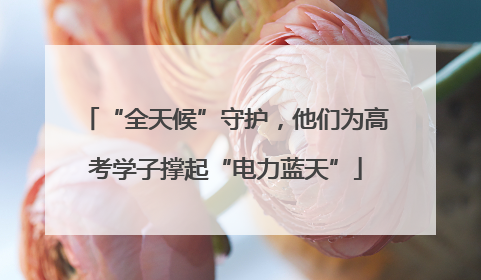 “全天候”守护，他们为高考学子撑起“电力蓝天”