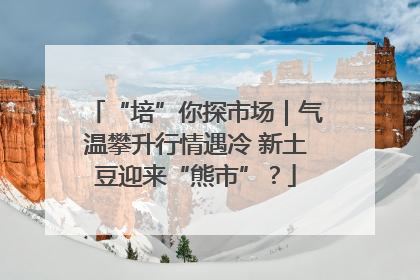 “培”你探市场｜气温攀升行情遇冷 新土豆迎来“熊市”？