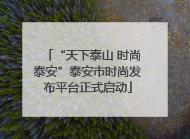 “天下泰山 时尚泰安”泰安市时尚发布平台正式启动