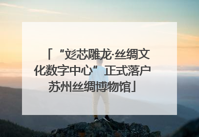 “彣芯雕龙·丝绸文化数字中心”正式落户苏州丝绸博物馆