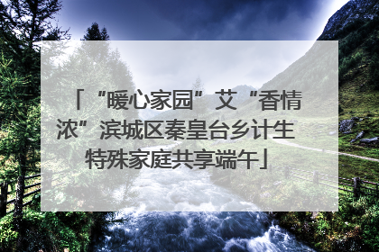 “暖心家园”艾“香情浓”滨城区秦皇台乡计生特殊家庭共享端午