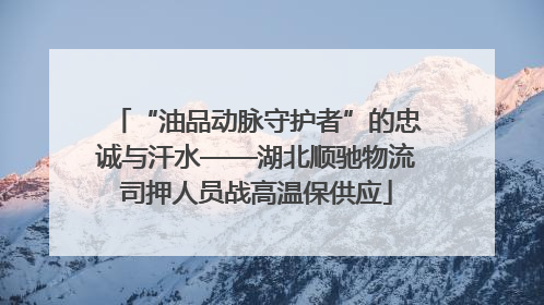 “油品动脉守护者”的忠诚与汗水——湖北顺驰物流司押人员战高温保供应