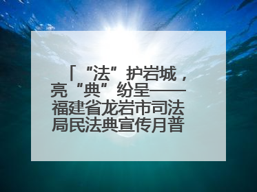 “法”护岩城，亮“典”纷呈——福建省龙岩市司法局民法典宣传月普法活动纪实