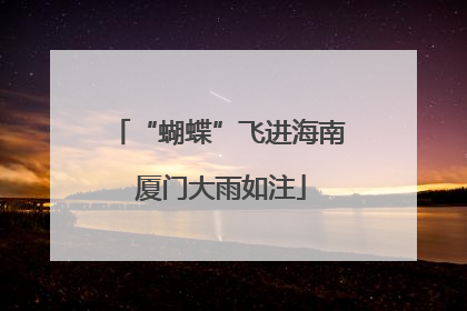 “蝴蝶”飞进海南 厦门大雨如注