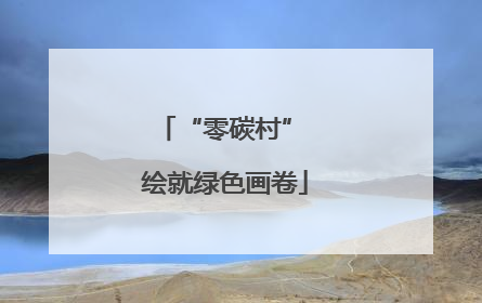 “零碳村” 绘就绿色画卷