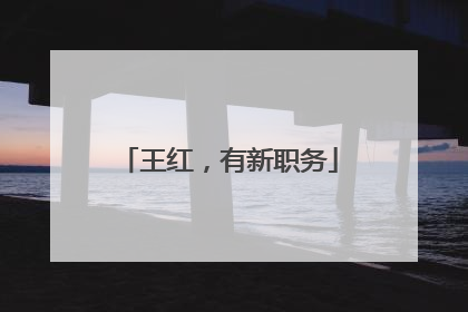 王红，有新职务