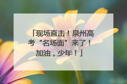 现场直击！泉州高考“名场面”来了！加油，少年！