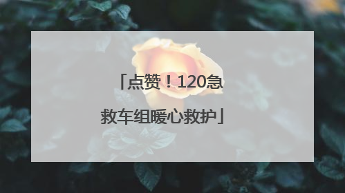 点赞！120急救车组暖心救护
