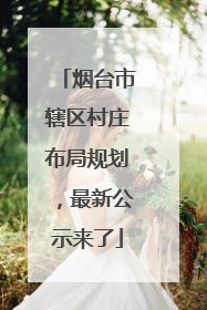 烟台市辖区村庄布局规划，最新公示来了