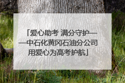 爱心助考 满分守护——中石化黄冈石油分公司用爱心为高考护航