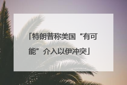 特朗普称美国“有可能”介入以伊冲突
