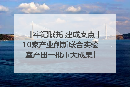 牢记嘱托 建成支点丨10家产业创新联合实验室产出一批重大成果