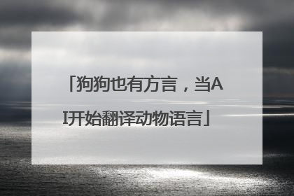 狗狗也有方言，当AI开始翻译动物语言