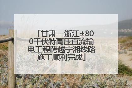 甘肃—浙江±800千伏特高压直流输电工程跨越宁湘线路施工顺利完成