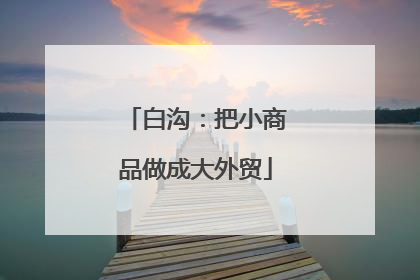白沟：把小商品做成大外贸