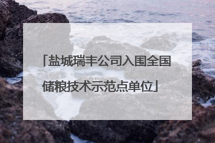 盐城瑞丰公司入围全国储粮技术示范点单位