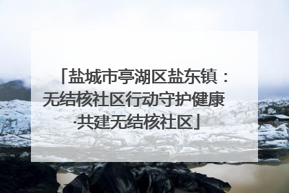 盐城市亭湖区盐东镇：无结核社区行动守护健康 ·共建无结核社区