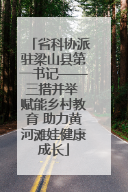 省科协派驻梁山县第一书记——三措并举 赋能乡村教育 助力黄河滩娃健康成长
