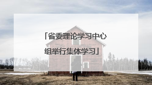 省委理论学习中心组举行集体学习