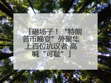 砸场子！“特朗普币晚宴”外聚集上百位抗议者 高喊“可耻”