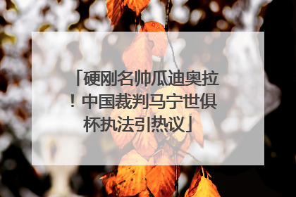 硬刚名帅瓜迪奥拉！中国裁判马宁世俱杯执法引热议