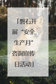 磐石开展“安全生产月”咨询宣传日活动