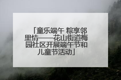 童乐端午 粽享邻里情——花山街道梅园社区开展端午节和儿童节活动