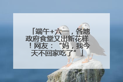端午+六一，各地政府食堂又出新花样！网友：“妈，我今天不回家吃了”