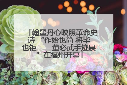 翰墨丹心映照革命史诗 “作始也简 将毕也钜——董必武手迹展”在福州开幕