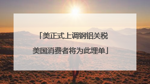 美正式上调钢铝关税 美国消费者将为此埋单