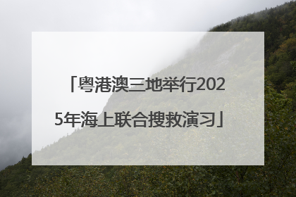 粤港澳三地举行2025年海上联合搜救演习