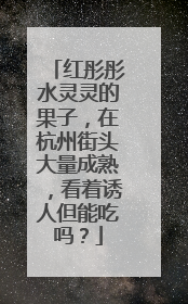 红彤彤水灵灵的果子，在杭州街头大量成熟，看着诱人但能吃吗？