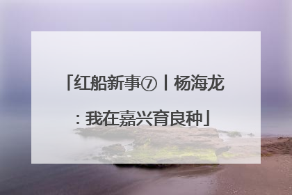 红船新事⑦丨杨海龙：我在嘉兴育良种