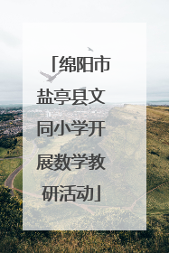 绵阳市盐亭县文同小学开展数学教研活动