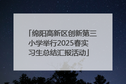 绵阳高新区创新第三小学举行2025春实习生总结汇报活动
