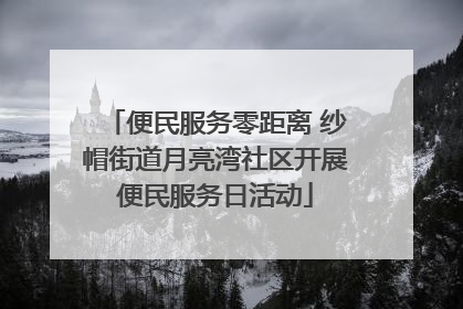 便民服务零距离 纱帽街道月亮湾社区开展便民服务日活动