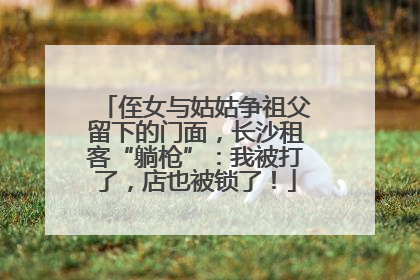 侄女与姑姑争祖父留下的门面，长沙租客“躺枪”：我被打了，店也被锁了！