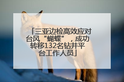三亚边检高效应对台风“蝴蝶”，成功转移132名钻井平台工作人员