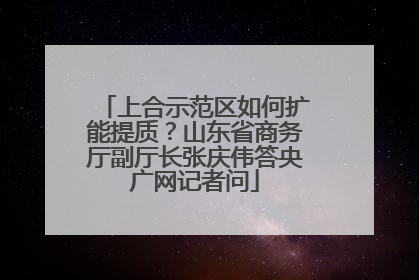 上合示范区如何扩能提质？山东省商务厅副厅长张庆伟答央广网记者问