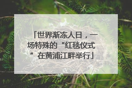 世界渐冻人日，一场特殊的“红毯仪式”在黄浦江畔举行