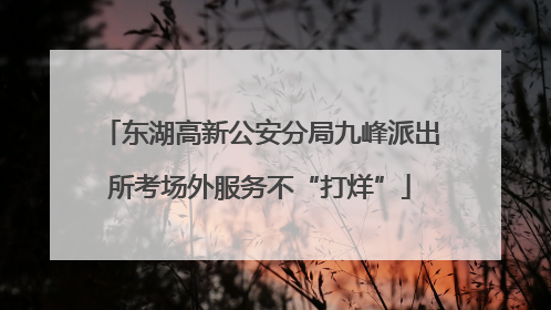 东湖高新公安分局九峰派出所考场外服务不“打烊”