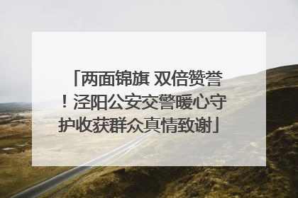 两面锦旗 双倍赞誉！泾阳公安交警暖心守护收获群众真情致谢