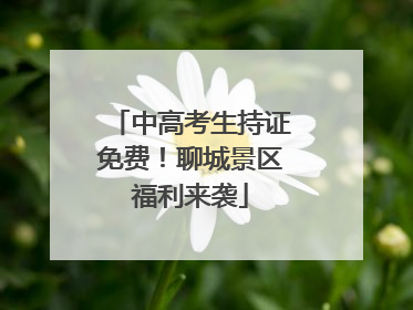 中高考生持证免费！聊城景区福利来袭